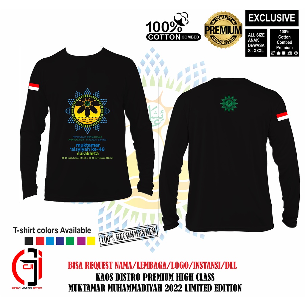 Jual Kaos Muktamar Muhammadiyah - Aisyiyah 2022 Premium LIMITED EDITION ...