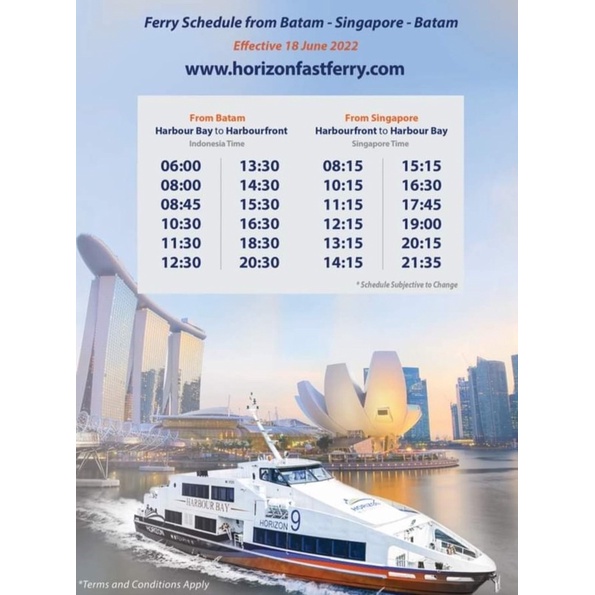 Jual Tiket Ferry Horizon BATAM HARBOUR BAY - SINGAPORE | Shopee Indonesia