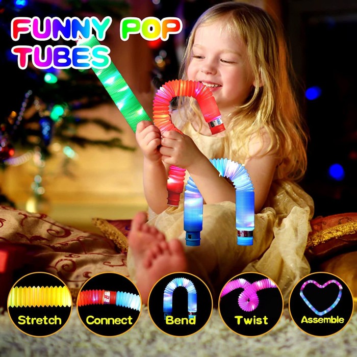 Jual Mainan Anak Pipa Stick Tarik Glow Lampu LED Pop It Tubes | Shopee ...