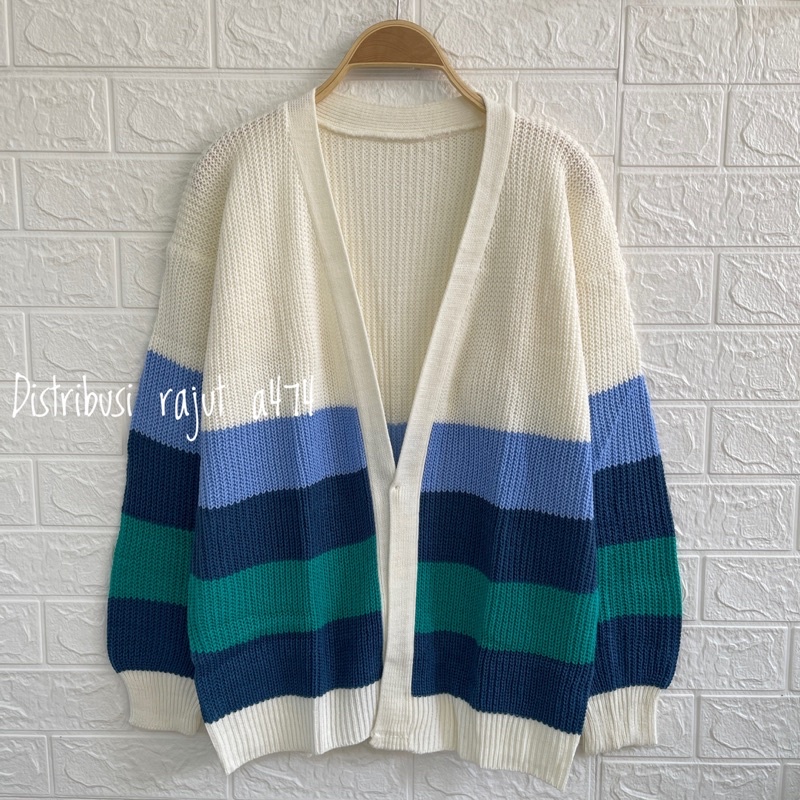 Jual CARDIGAN LONG RAJUT OVERSIZE MOTIF BLASTER | Shopee Indonesia