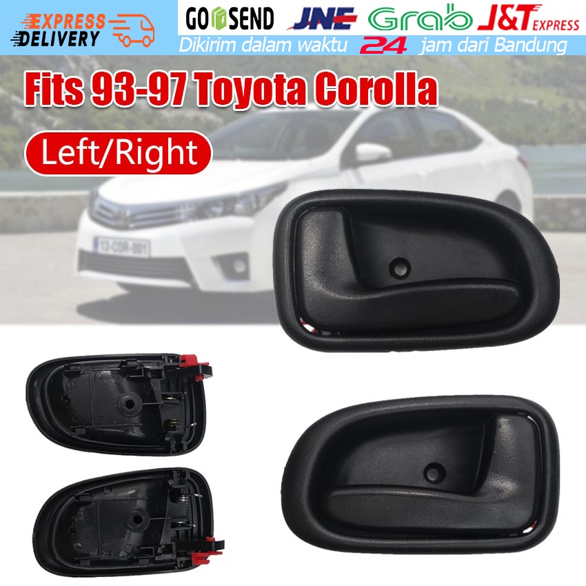 AM Autoparts Beige Interior Door Handle Kit (4 Piece) For Toyota Corolla & Geo Prizm 1993-1997