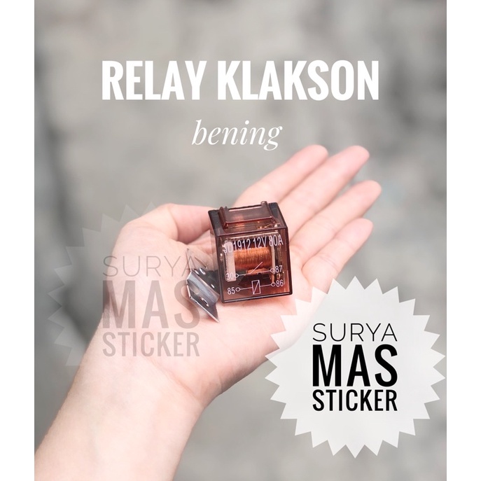 Jual relay klakson transparan 5 kaki pin 12v 80A riley lampu tembak ...