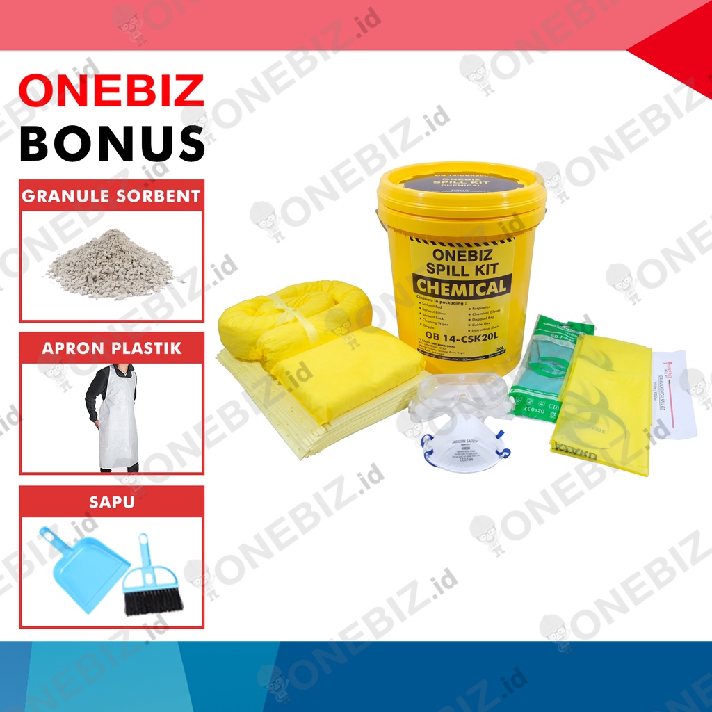 Jual Chemical Spill Kit Liter Penyerap Cairan Kimia Gallon Shopee Indonesia