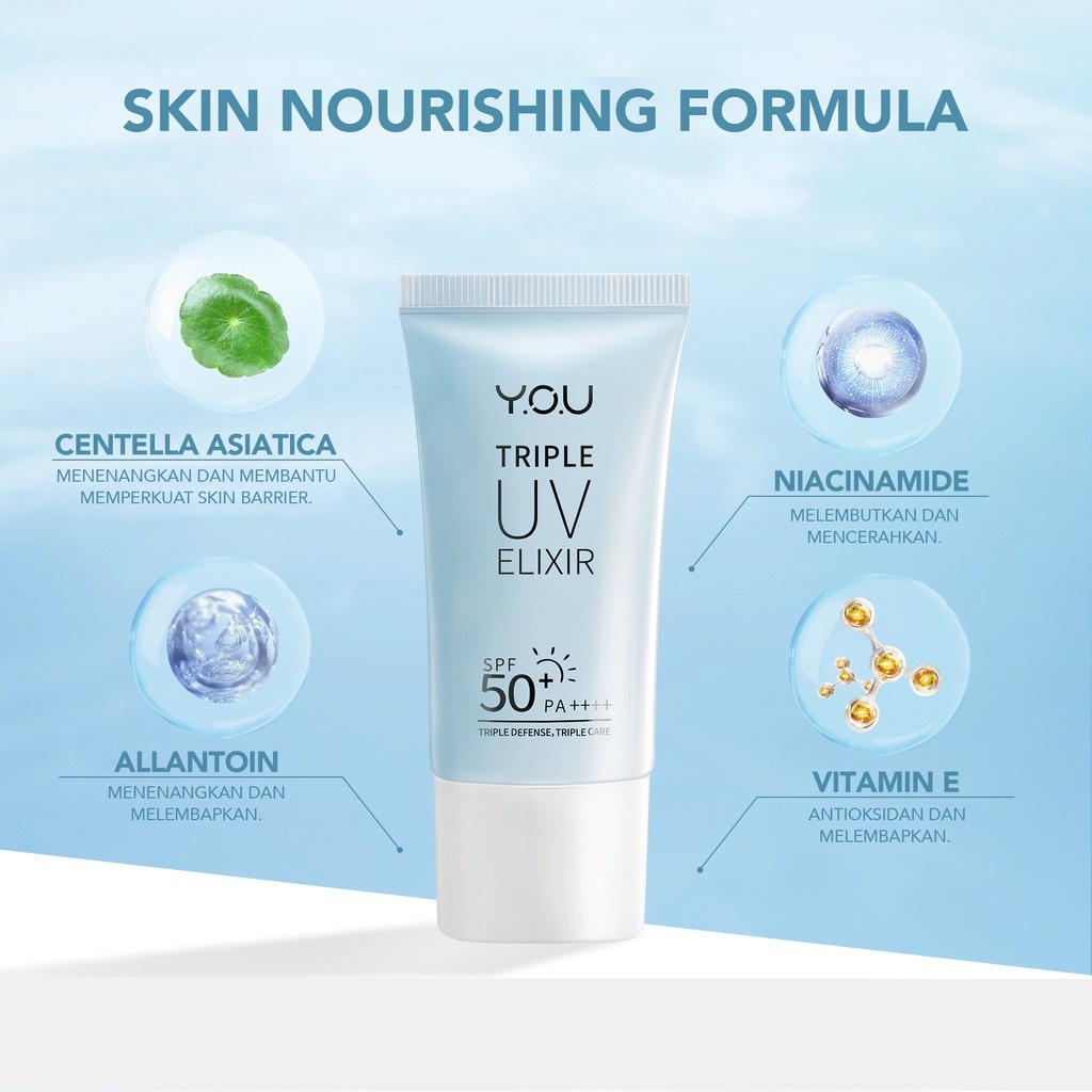 Jual YOU Triple UV Elixir Sunscreen Gel & Tone Up UV Elixir Hyaluronic ...