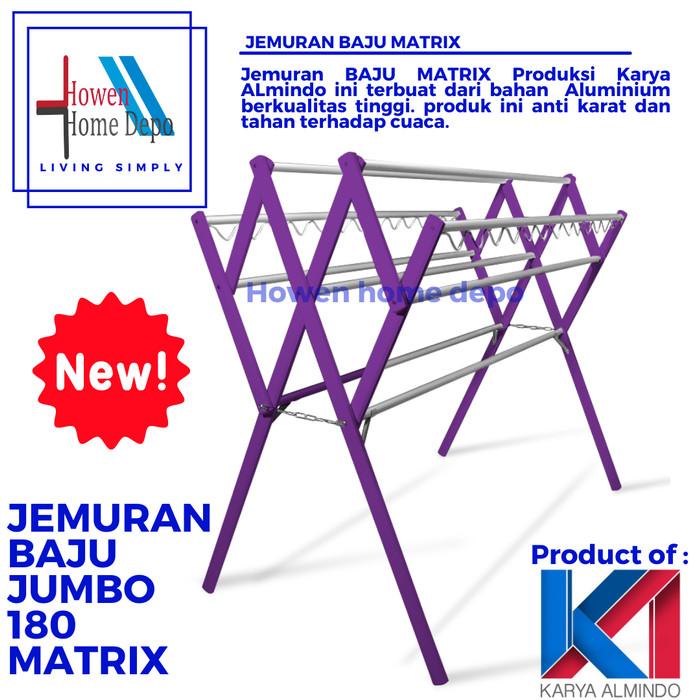 Jual JEMURAN BAJU CLOTHES HANGGER KAPSTOK ALUMINUM MATRIX JUMBO