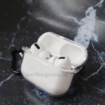 Case AirPods Gen 3 1 2 Pro Hard Casing Bening Dengan Hook Gantungan Apple Clear Transparan Kaca