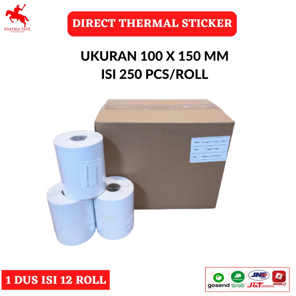 Jual Thermal Direct Label Kertas Label Stiker Blueprint 100 X 150 Mm X