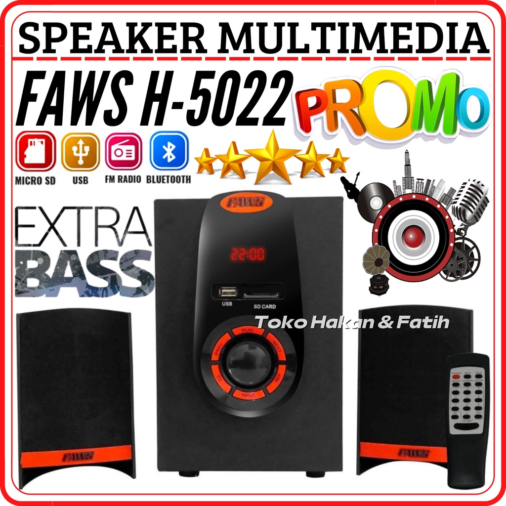 Jual Speaker Bluetooth Multimedia FAWS H-2205 - Speaker Portable ...