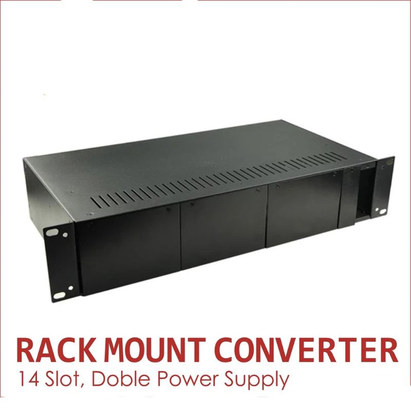 Jual Rack Mount Rak Media Converter Fiber Optik Sudah Ada Power Supply ...
