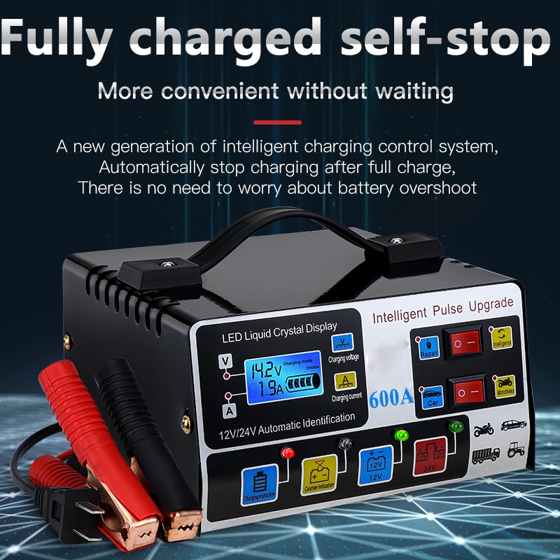 Jual carger aki otomatis Pengisi daya perbaikan aki mobil 600W 12v