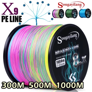 Sougayilang Senar PE X9 Untai  300M 500M 1000M X8+1 Kepang Tali Pancing Line Senar Pancing