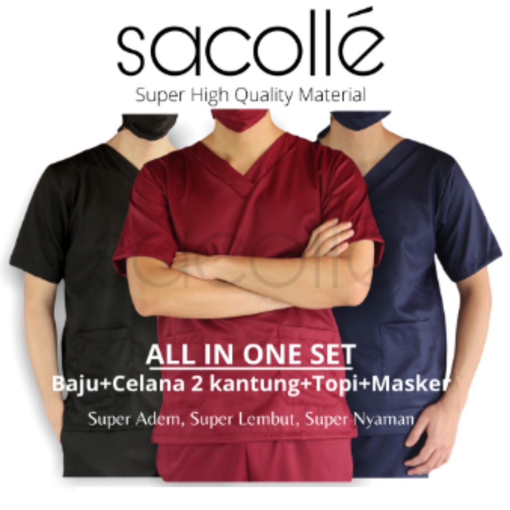 Jual Baju OK Premium / Baju OKA Lengan Pendek / Seragam Medis/ Baju