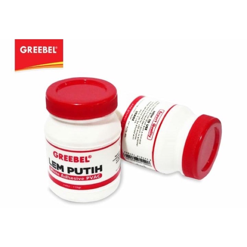 Jual [GREEBEL] WHITE GLUE ADHESIVE PVAC LEM PUTIH 150 GR Shopee Indonesia