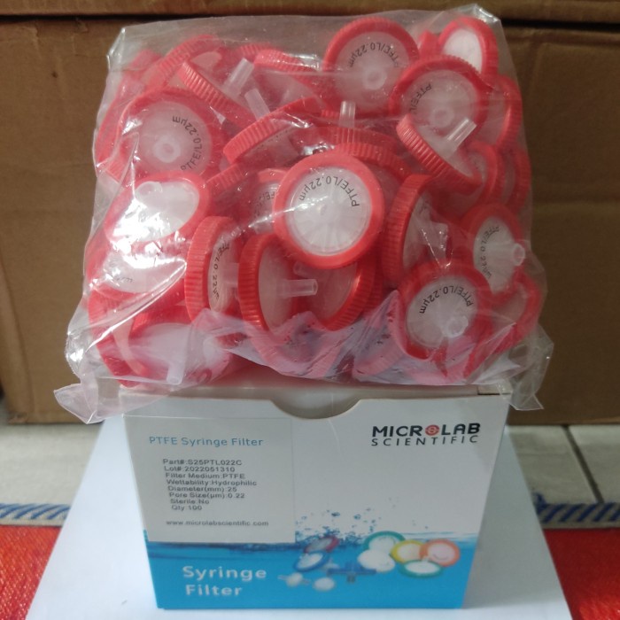 10x PTFE-Spritzenfilter 0,22 µm – 25 Mm, Hydrophob, Unsteril, Für Organische Lösemittel