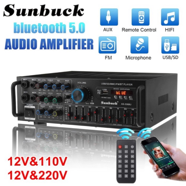 Jual Promo Audio Power Amplifier Bluetooth EQ Hi-Fi Stereo Home Theater ...
