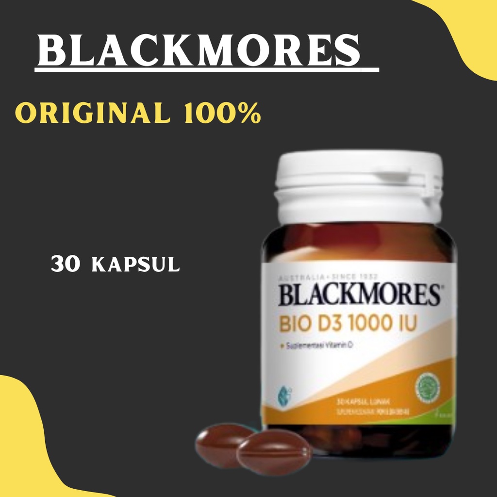 Jual Blackmores Bio D3 1000mg 1 Kapsul Per Hari Tinggi Vitamin D Isi 30 ...