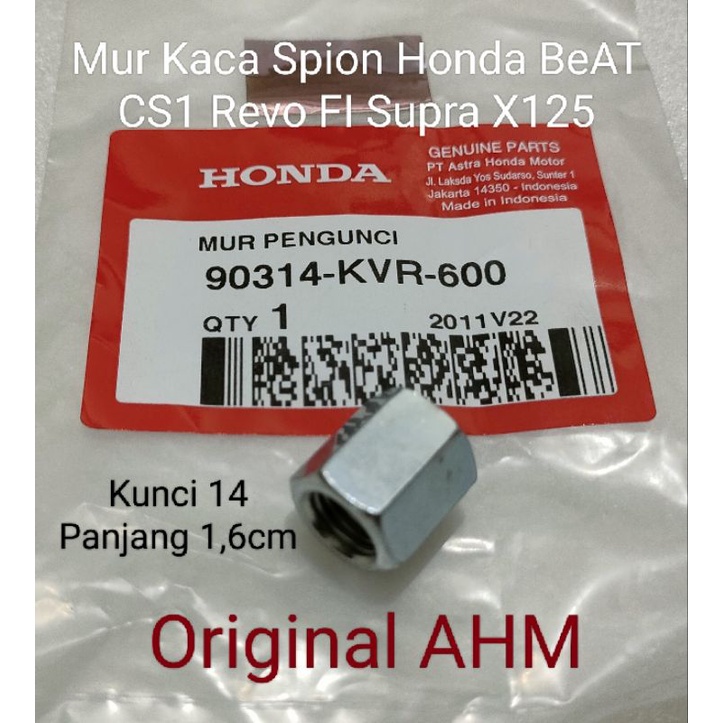 Jual Mur Kaca Spion Honda BeAT CS1 Revo FI Supra X125 Ori AHM 90314 KVR