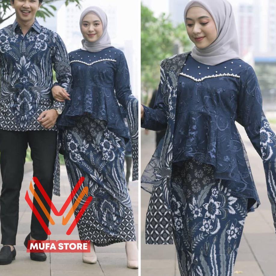 Jual Model Baru Batik Couple Kebaya Modern Kebaya Wisuda Tunangan Lamaran Baju Kondangan 1127