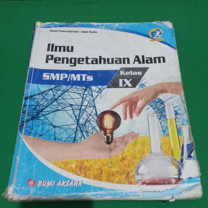 Jual Ilmu Pengetahuan Alam SMP MTS Kelas 3 SMP Kurikulum 2013 Edisi ...