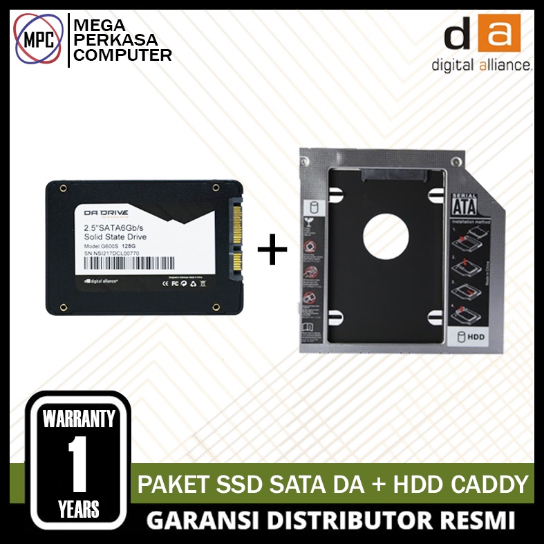 Jual Paket Ssd Sata Inch Merk Digital Alliance Hdd Caddy Shopee Indonesia