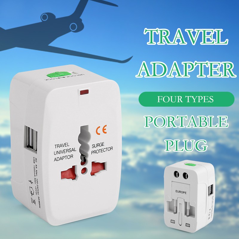 Jual Universal Travel Adaptor USB Colokan Charger Adapter Stop Kontak ...