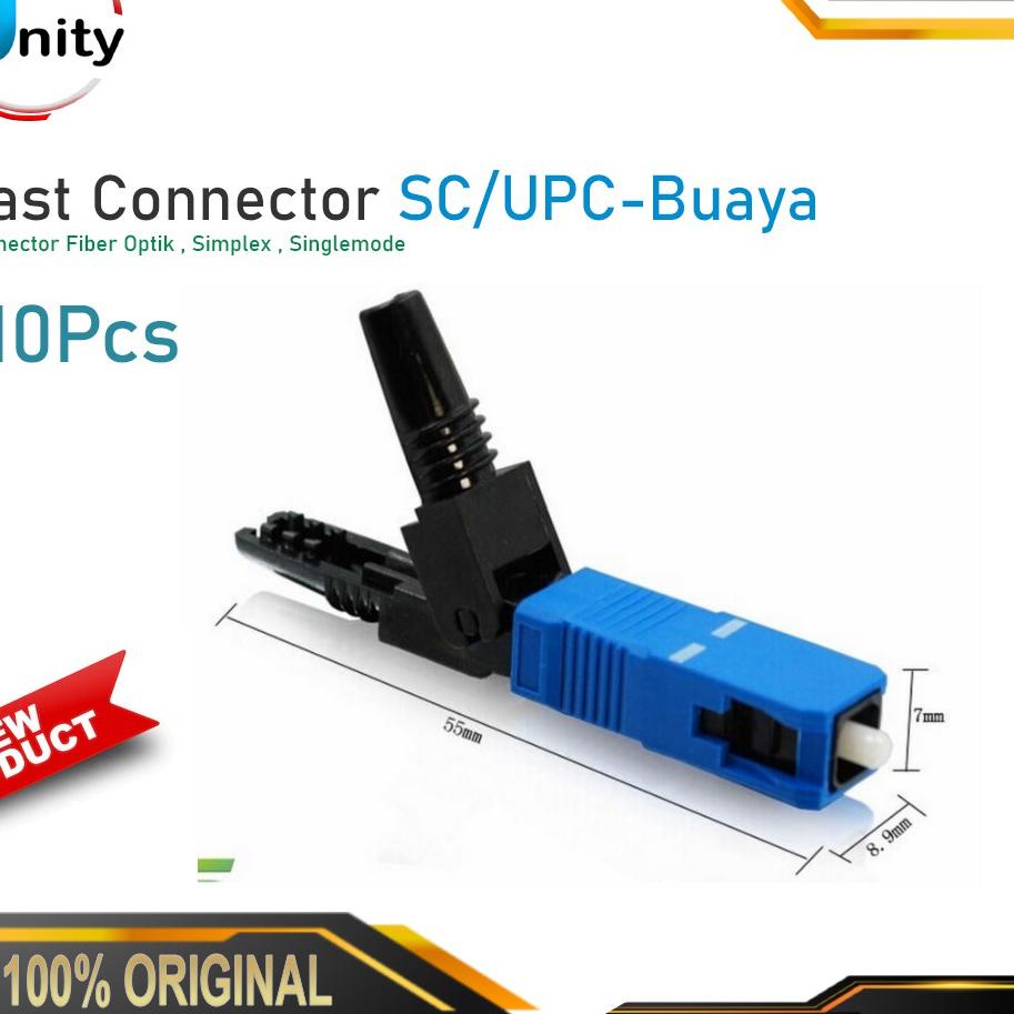 Jual Fast Connector SC UPC Konektor Fiber Optik FTTH FO Dropcore 10Pcs ...