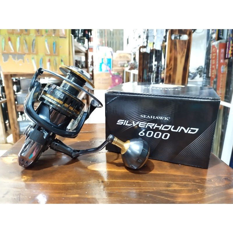 Jual reel spining seahawk silverhound 6000 power handle | Shopee Indonesia