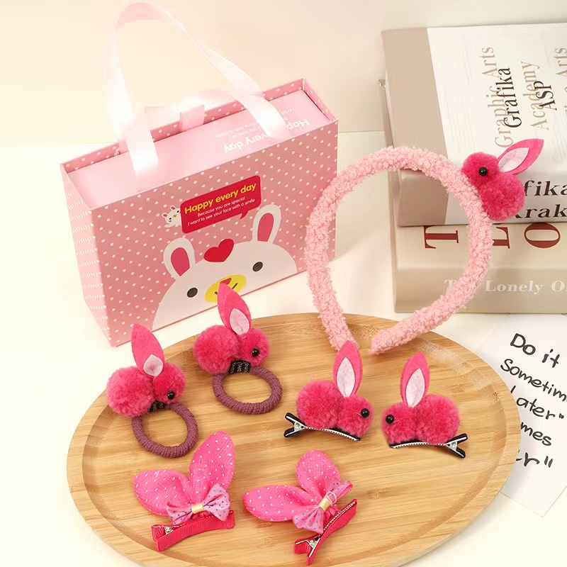 Jual Hello Girl F Set In Gift Box Jepitan Bando Ikat Rambut Motif Kelinci Lucu Gaya Korea