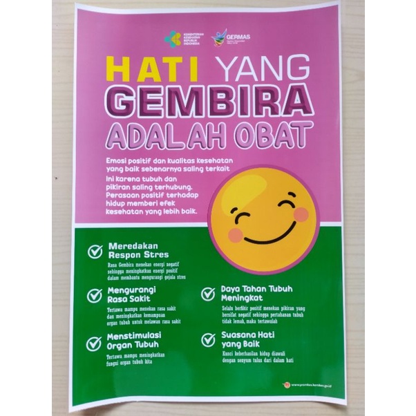 Jual Poster Hati Yang Gembira Adalah Obat | Shopee Indonesia