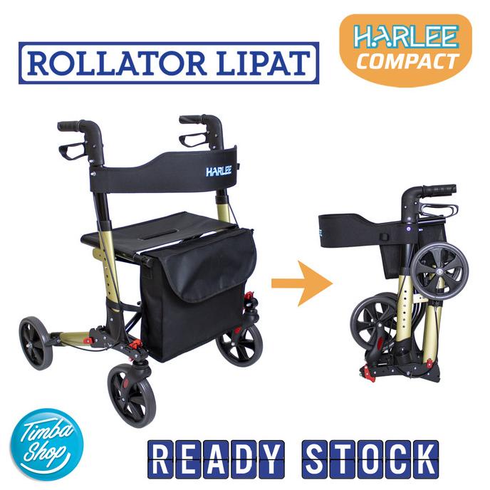 Jual Harlee Compact Rollator - Alat bantu jalan - Walker beroda roda 4 ...