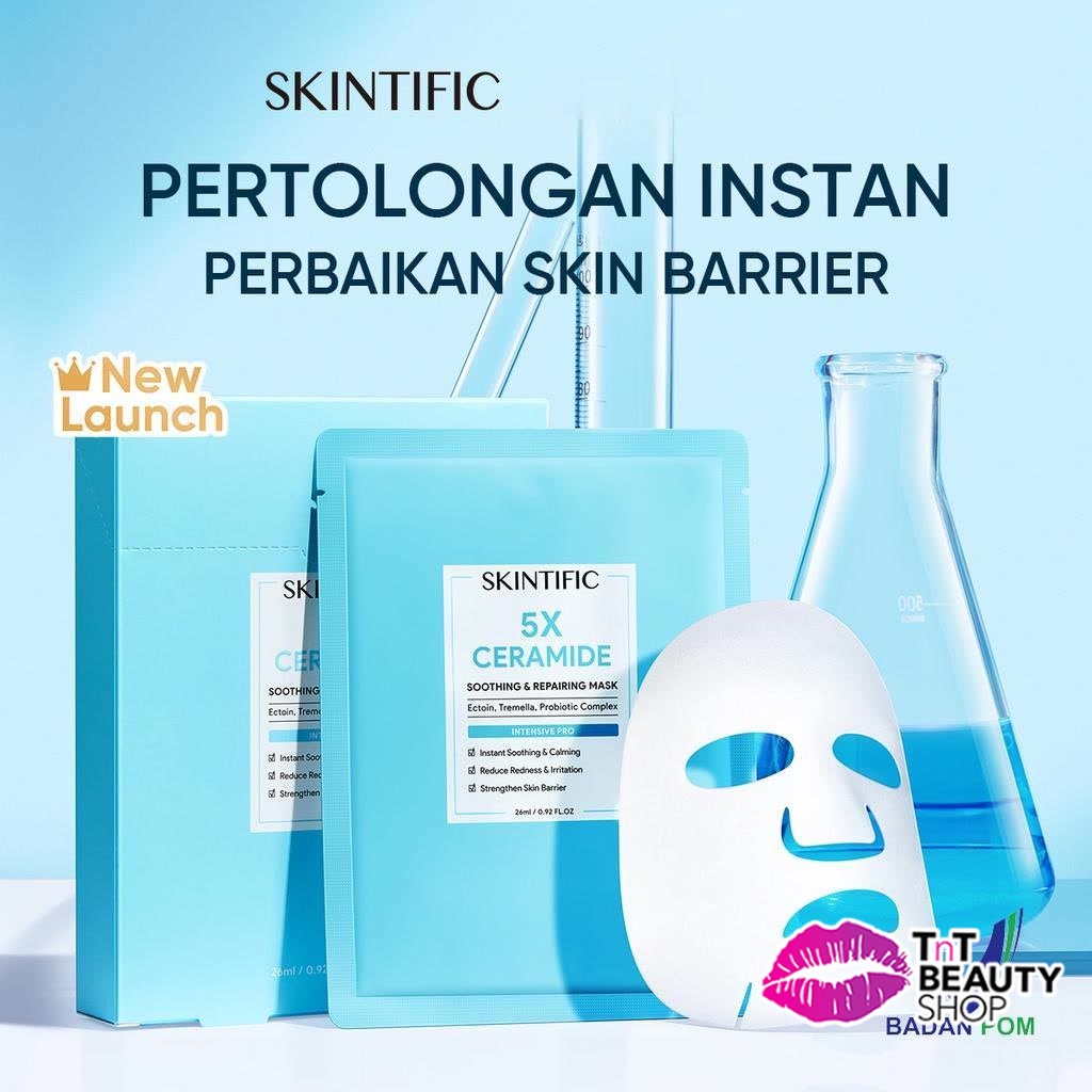 Jual SKINTIFIC 5X Ceramide Soothing and Repairing Sheet Mask Masker Wajah TnT Beauty Shop