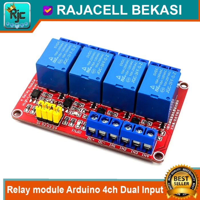 Jual Relay module Arduino 4ch Dual Input bisa High dan Low Active ...