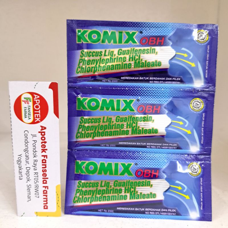 Jual Komix Sachet Komix Batuk Kering Berdahak Komix Obh Jahe Peppermint