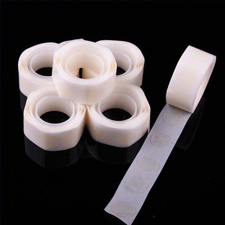 Jual 100pcs Double Tape Bulat 1cm 10mm Lem Balon dekorasi dinding diy ...