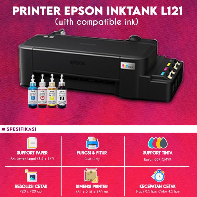 Jual TREND PRINTER EPSON L121 A4 INK TANK PRINTER EPSON L121 L 121 L121