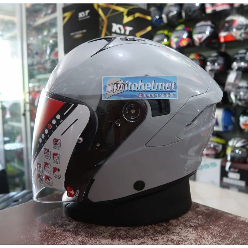 Jual KYT NFJ Asphalt Grey 2Visor Pinlock Ready