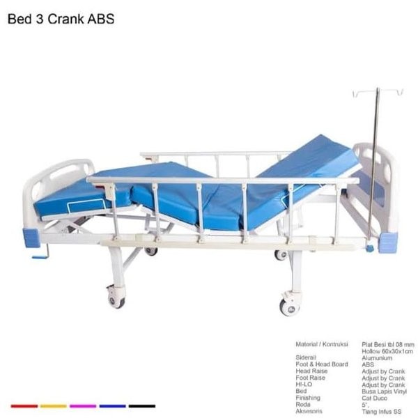 Jual Tempat Tidur Pasien 3 Crank ABS - Tempat Tidur Rawat Inap - Bed ...