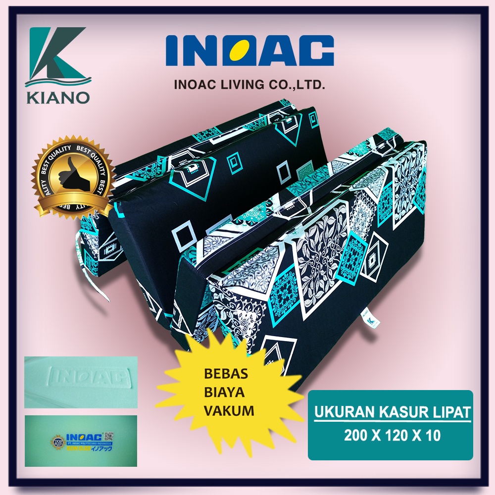 Jual Kasur Lipat 4 INOAC 200 x120 Tebal Busa 10 cm ORIGINAL INOAC EON D ...