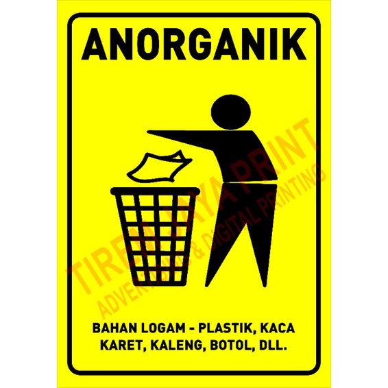 Jual Sticker Tempat Sampah Uk. A3 /Sampah Organik,Sampah AnOrganik ...