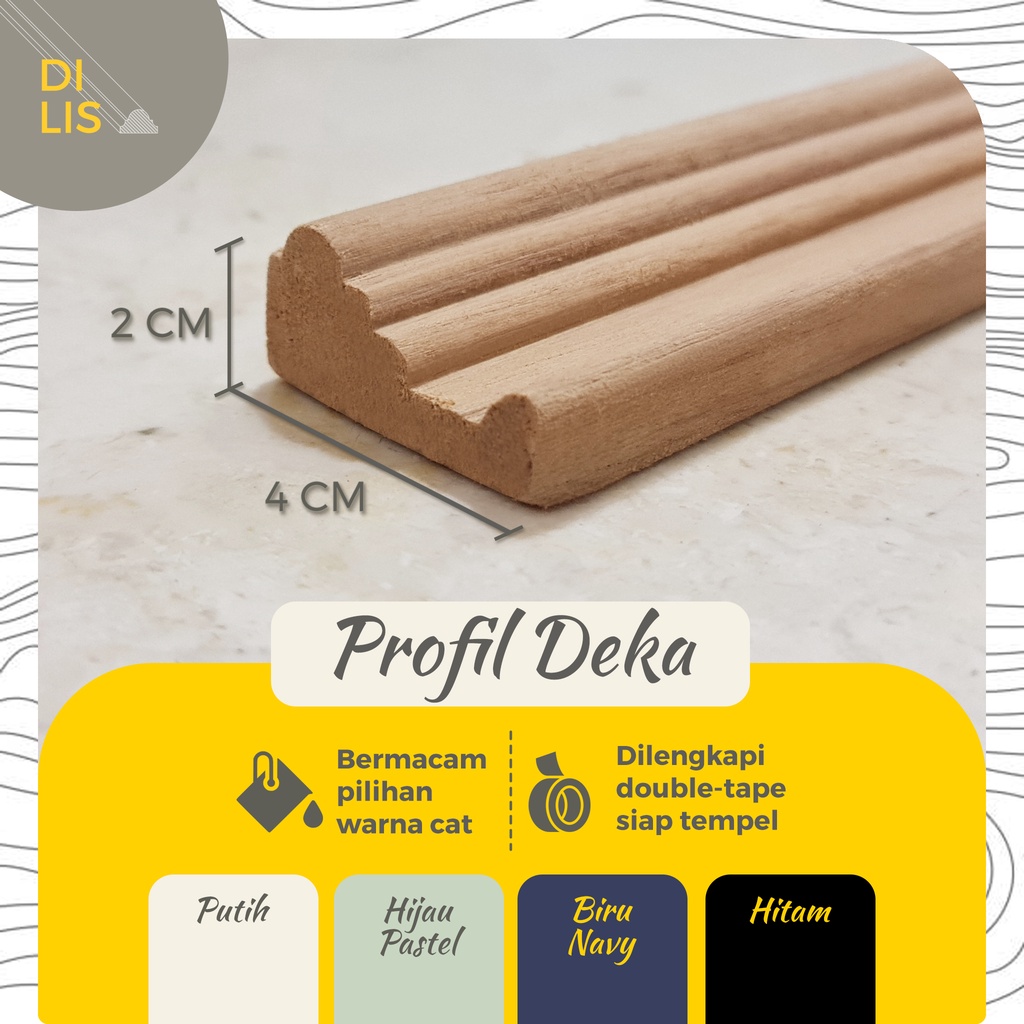 Jual DILIS PROFIL LIS WALLMOULDING / TEMPLATE LEBAR 2.5 - 3 METER (33 G ...