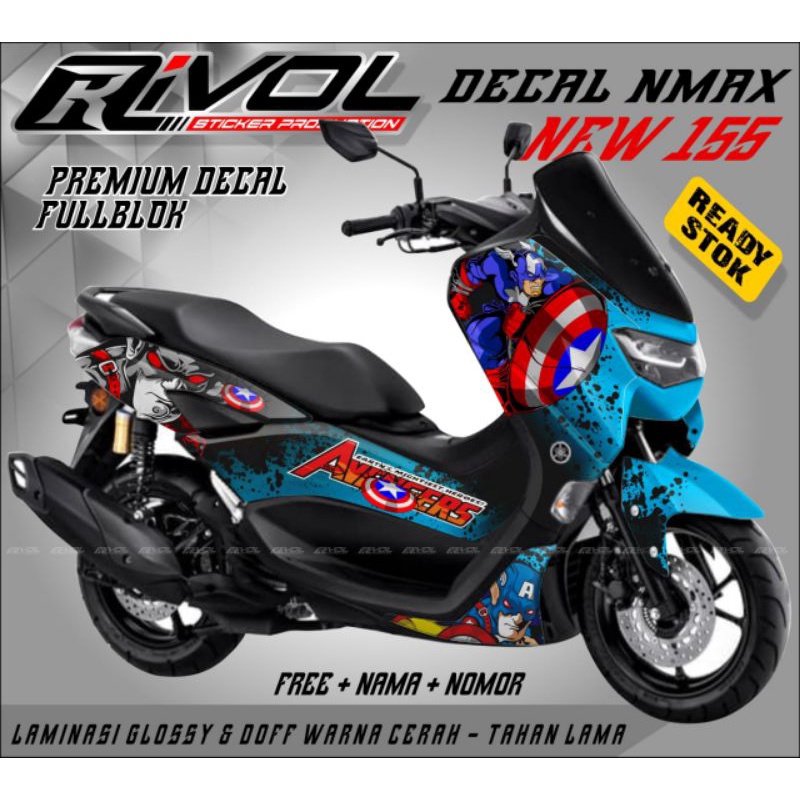 Jual sticker decal Yamaha VMAX new full body motip karakter animasi ...