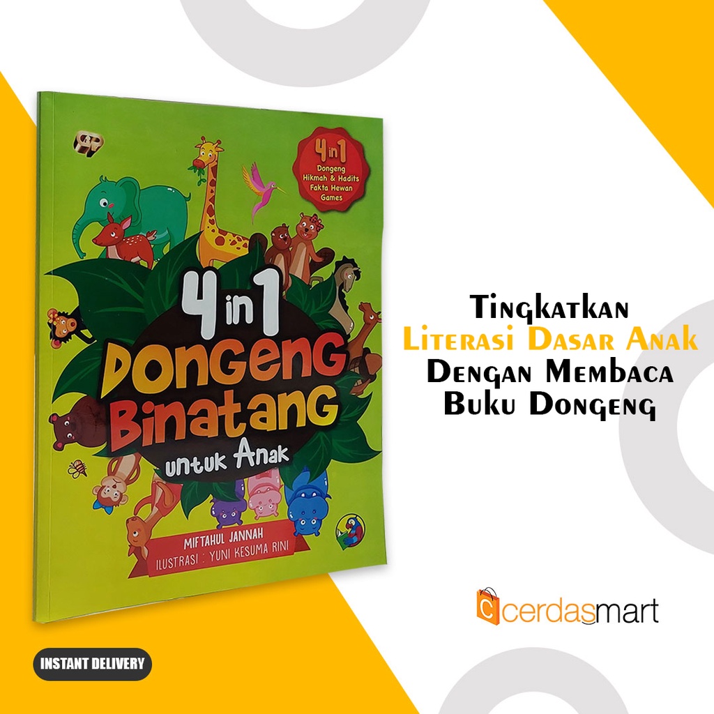 Jual Buku Cerita Anak - Buku Dongeng Anak - 4 In 1 Dongeng Binatang ...