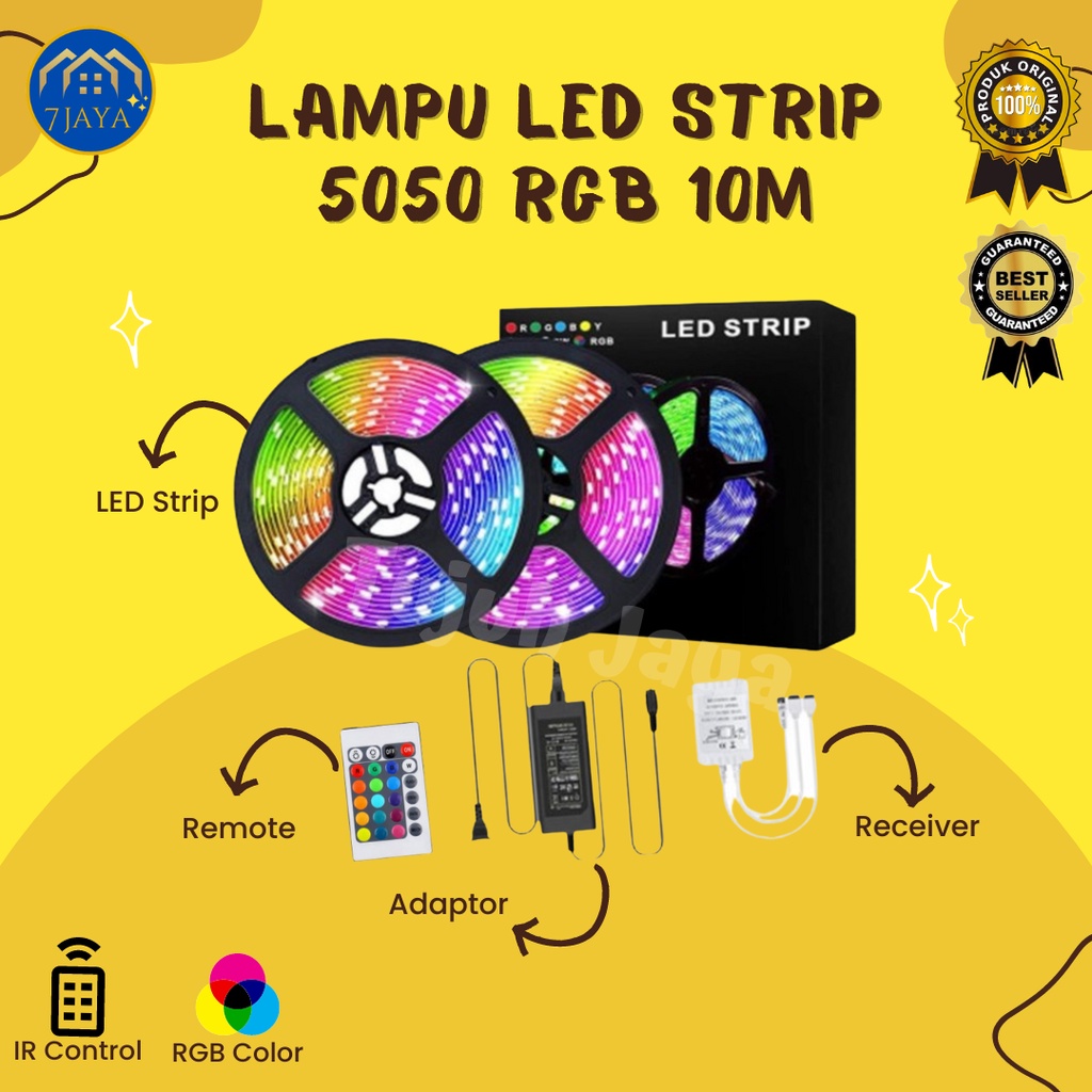 Jual Lampu LED Strip 2835 5050 RGB IP 65 WATERPROOF | Shopee Indonesia