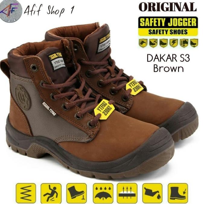 Jual Sepatu Safety Jogger Dakar Brown S Src Safety Shoes Jogger Shopee Indonesia