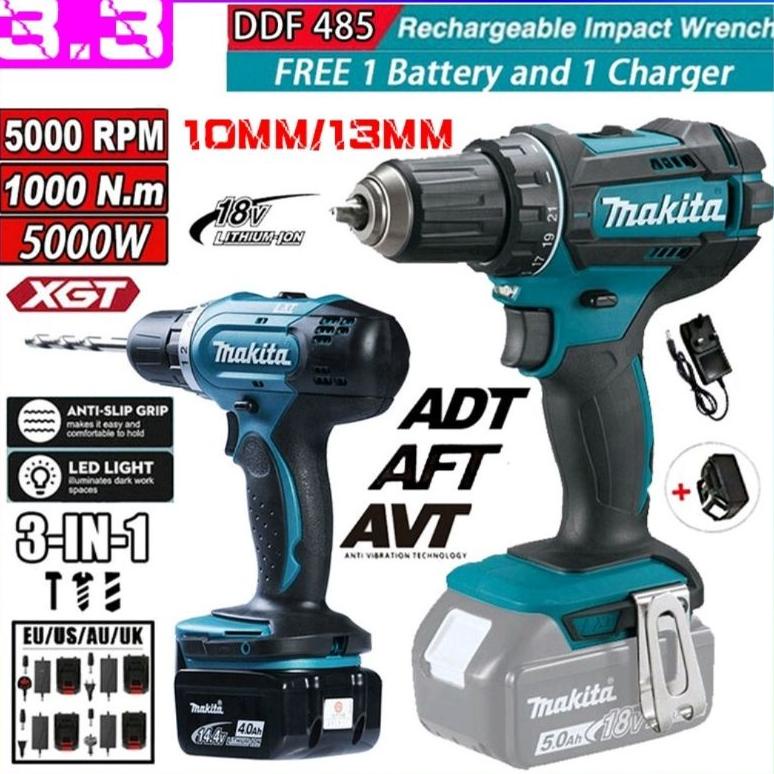 Jual Mesin Bor Baterai Makita Dekwe Dk Bor Cordless V Mm Impact Drill Bor Tembok