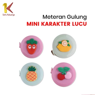 Satu Keluarga Meteran Gulung Mini Karakter Lucu 150CM C642 Meteran Baju Motif Double Side Praktis Portabel Pocket Ruler Tailoring Tape