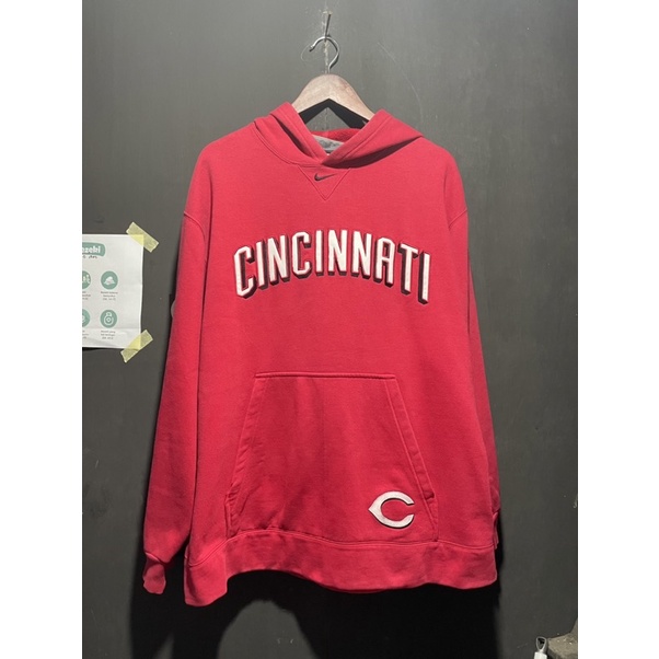 Jual Hoodie Vintage 90s vtg Nike center swoosh x MLB cincinnati