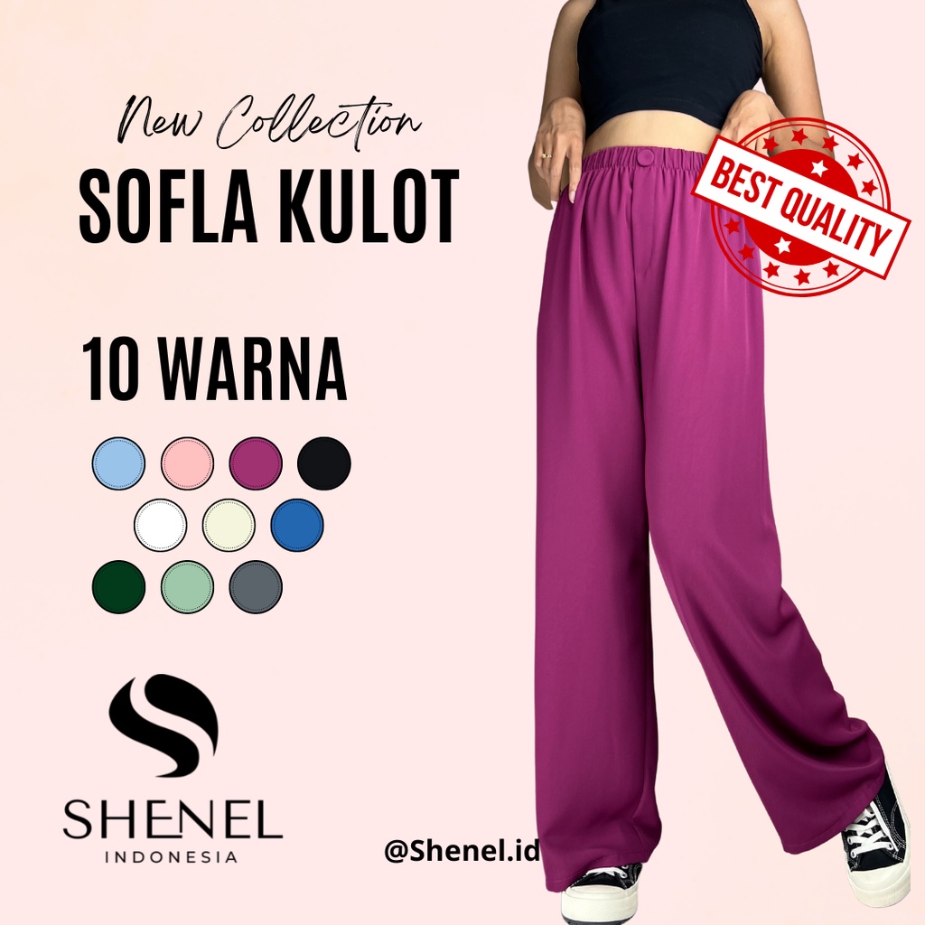 Jual Sofla Celana Kulot Korea Kain Katun Twill Premium Celana Panjang