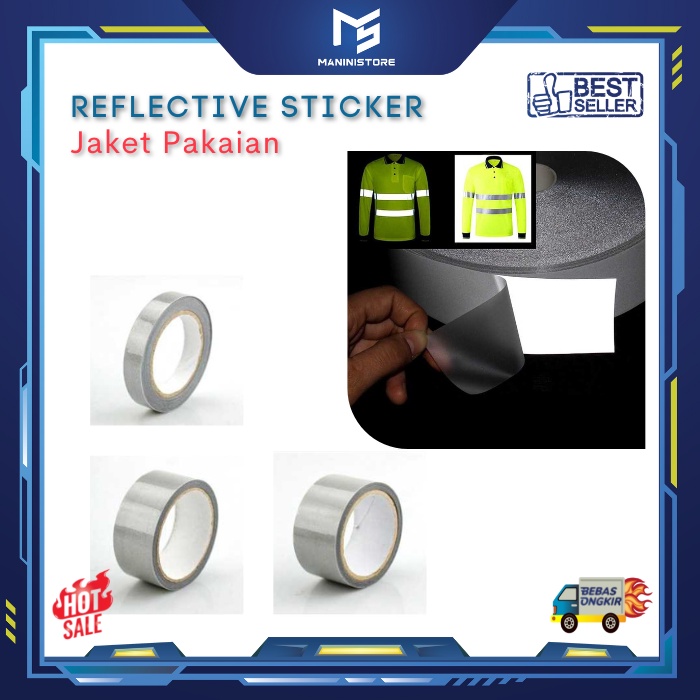 Jual Sticker Stiker Lakban Reflektor Reflective Cahaya Jaket Pakaian ...