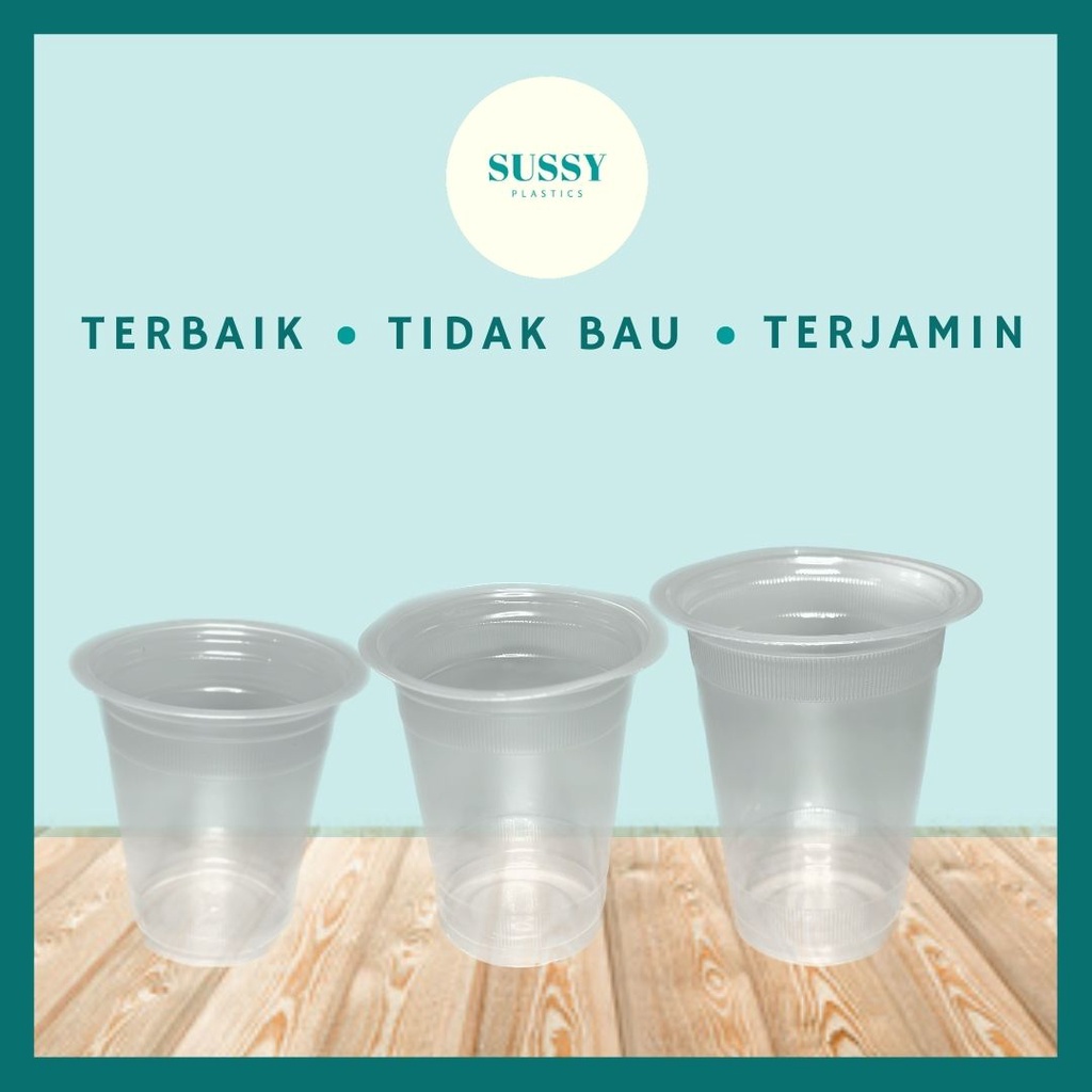 Jual Gelas Oz Plastik 12oz 14oz 16oz Cup Bening Isi 50 Merk Vip Shopee Indonesia 2786